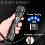 Rechargeable Zoom LED Flashlight USB Torch Light – With Battery - Image 2